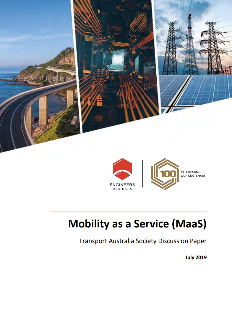 Mobility as a service discussion paper cover