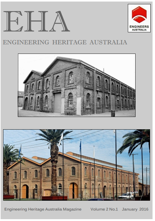 Cover of the Engineering Heritage Australia magazine