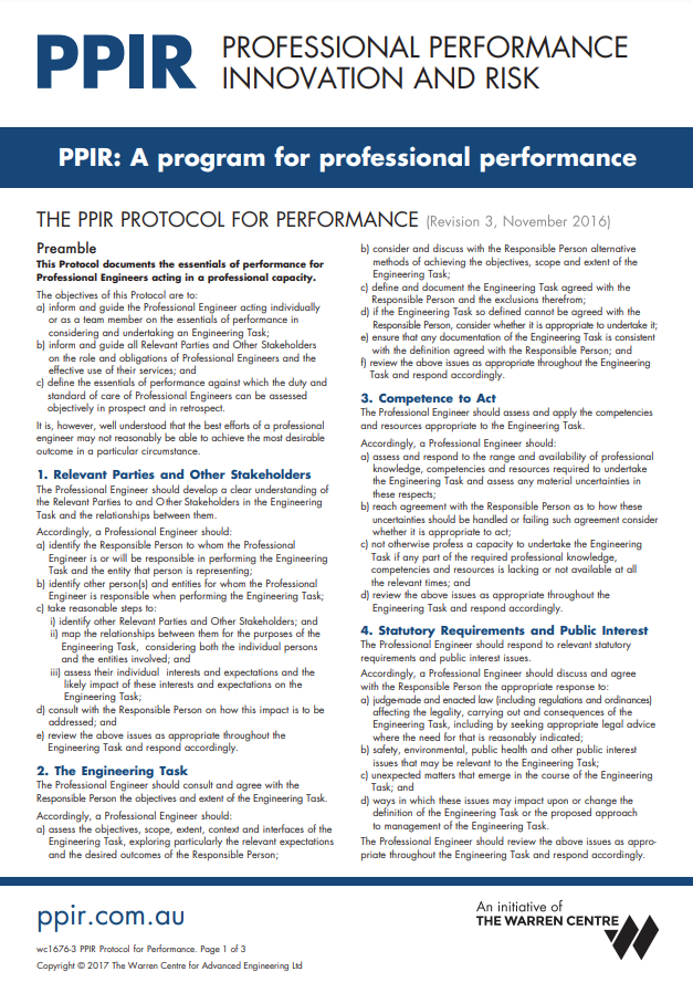 Cover of PPIR protocol for performance