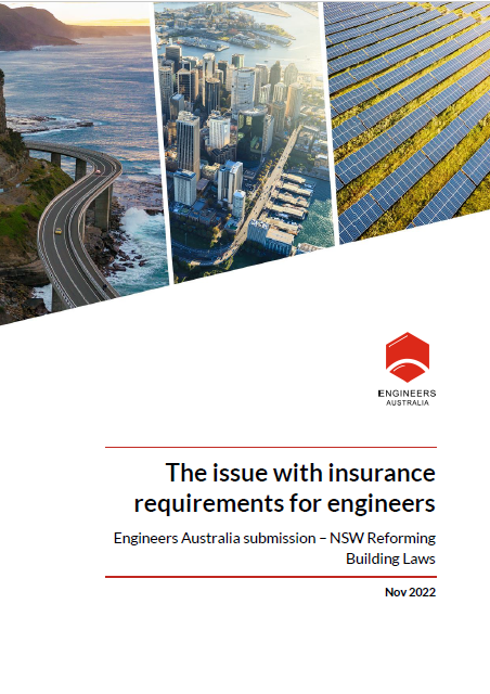 Cover of our submission to Insurance laws NSW
